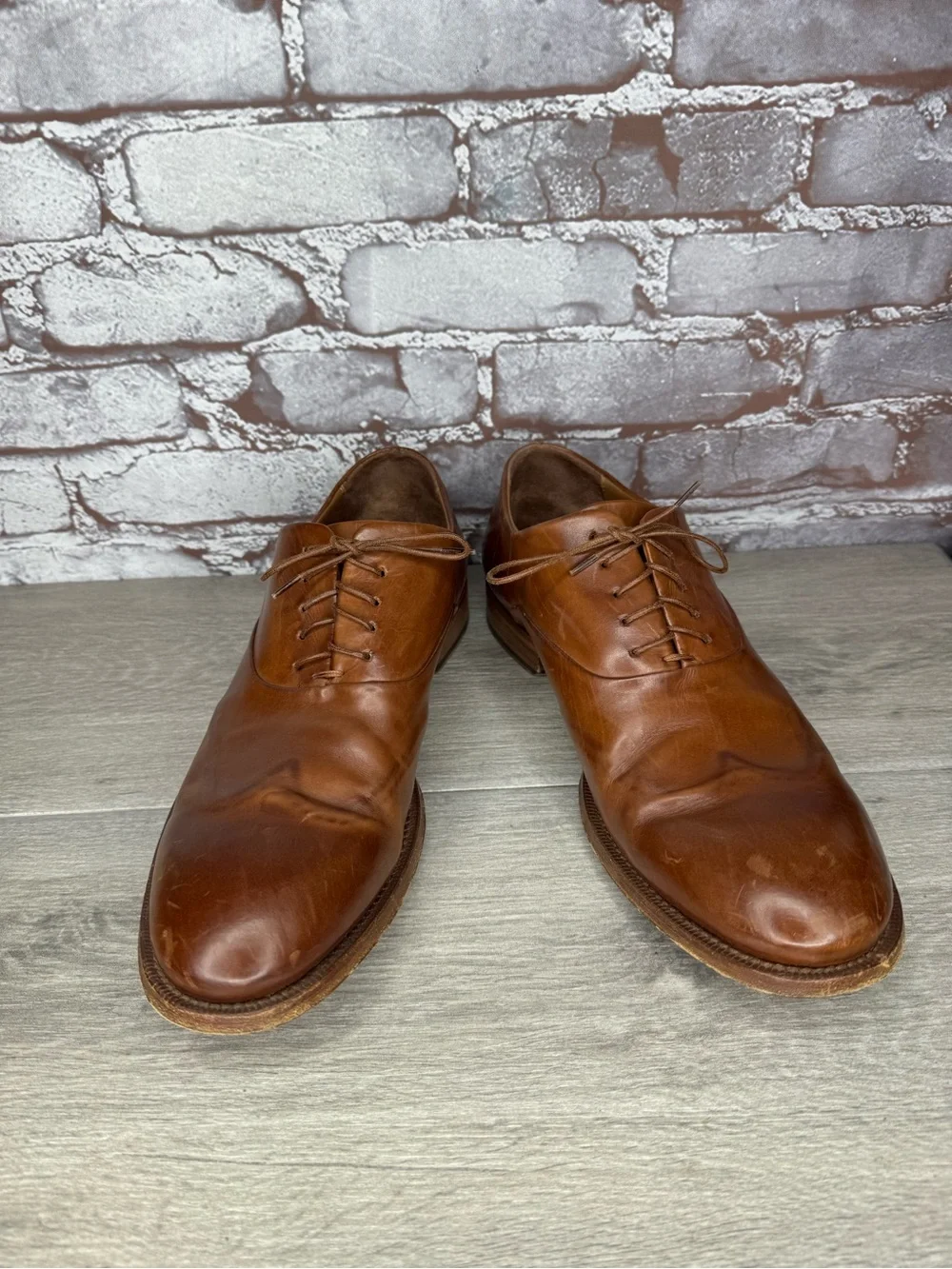 Paul Smith Brown Leather Wingtip Dress Lace Up Oxfords Shoes Men Sz 43EU/10M US